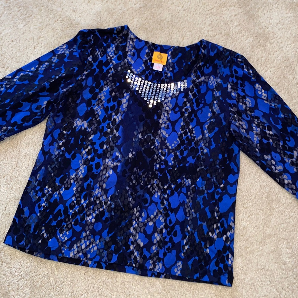 ▪️🔹Ruby Rd Sequin Accent Top🔹▪️ - Picture 2 of 11